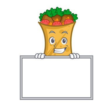 Yönetim Kurulu ile sırıtan kebap şal karakter karikatür