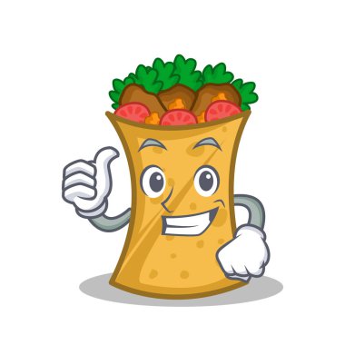 Kebap şal karakter karikatür Yaşasın