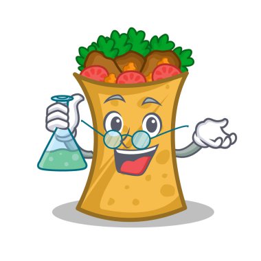 Profesör kebap şal karakter karikatür
