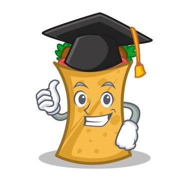 Mezuniyet kebap şal karakter karikatür