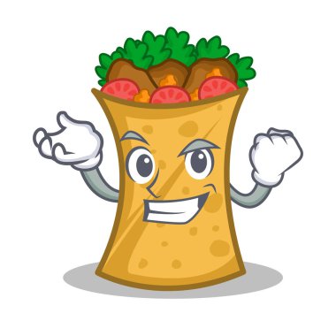 Başarılı kebap şal karakter karikatür