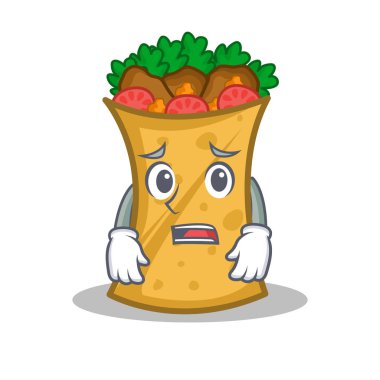 Korkarım kebap şal karakter karikatür