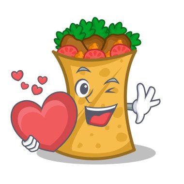 Aşk kebabı karakter karikatür şal