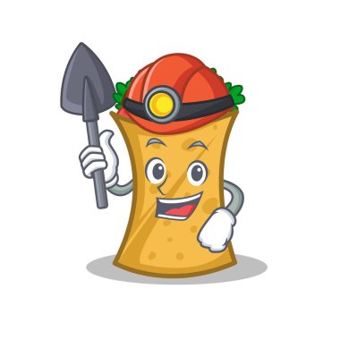 Madenci kebap şal karakter karikatür