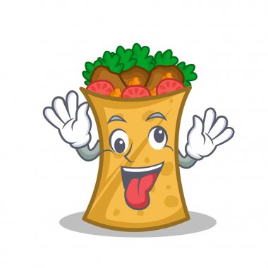 Deli kebap şal karakter karikatür