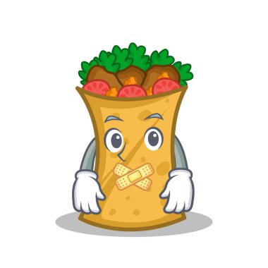 Sessiz kebap şal karakter karikatür