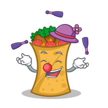 Hokkabazlık kebap şal karakter karikatür