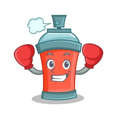 Aerosol sprey boks karikatür karakter