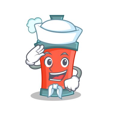 Denizci aerosol sprey karikatür karakter