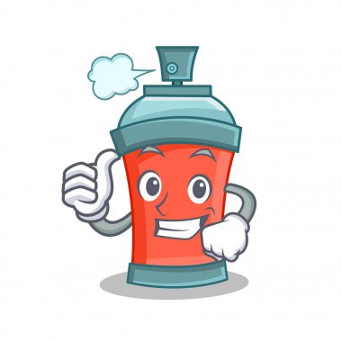 Aerosol sprey Yaşasın karikatür karakter