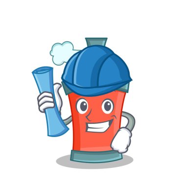 Mimar aerosol sprey karikatür karakter