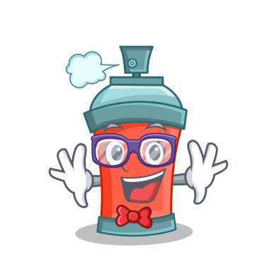 Geek aerosol sprey karikatür karakter