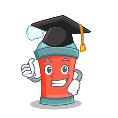 Mezuniyet aerosol sprey karikatür karakter