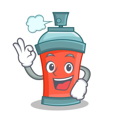 Tamam aerosol sprey karikatür karakter