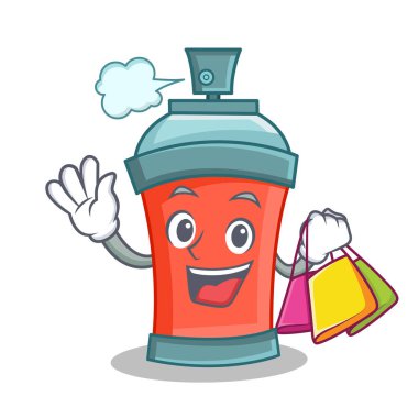Shoping aerosol sprey karikatür karakter