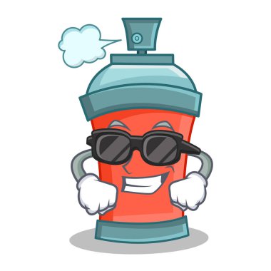 Süper cool aerosol sprey karikatür karakter