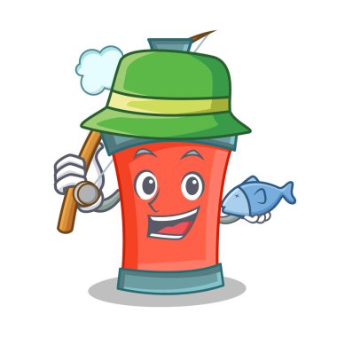 Aerosol sprey Balık tutma karikatür karakter