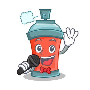 Aerosol sprey şarkı karikatür karakter