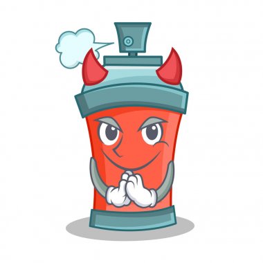 Şeytan aerosol sprey karikatür karakter