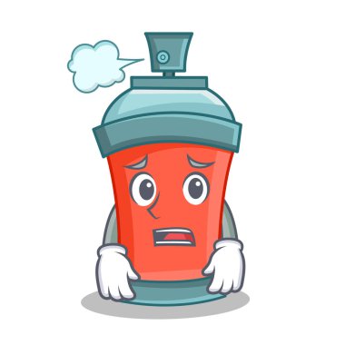 Korkarım aerosol sprey karikatür karakter