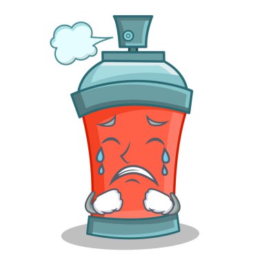 Aerosol sprey ağlıyor çizgi film karakteri