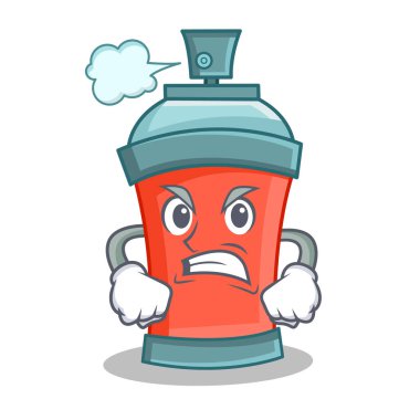Kızgın aerosol sprey karikatür karakter
