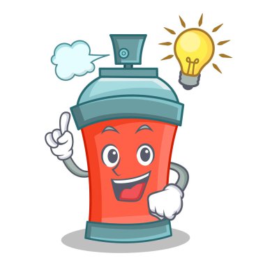 Bir fikrim var aerosol sprey karikatür karakter