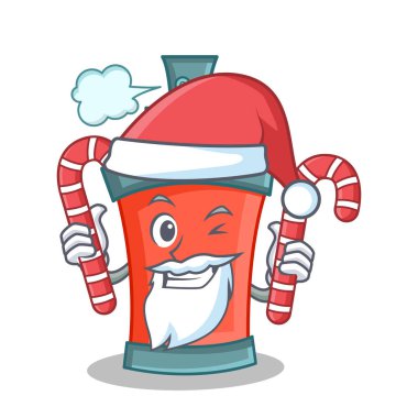 Santa şeker aerosol sprey ile karikatür karakter