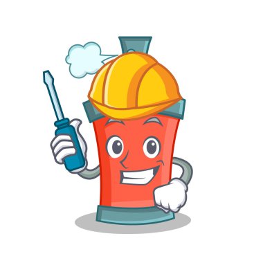 Otomotiv aerosol sprey karikatür karakter