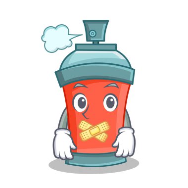Sessiz aerosol sprey karikatür karakter