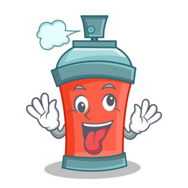 Deli aerosol sprey karikatür karakter