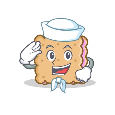 Denizci bisküvi karikatür karakter stili
