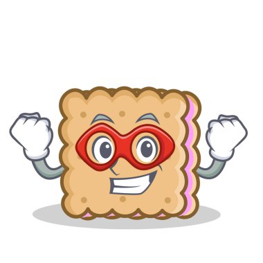 Süper kahraman bisküvi karikatür karakter stili