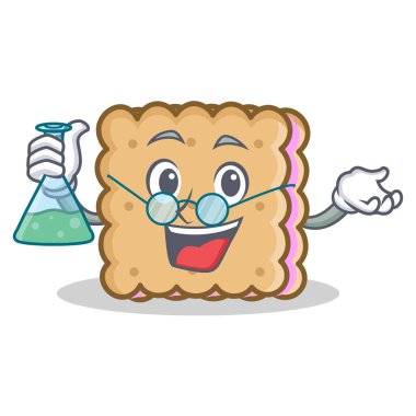 Profesör bisküvi karikatür karakter stili