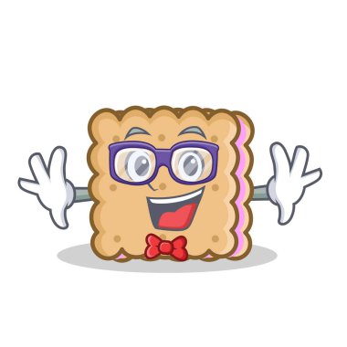Geek bisküvi karikatür karakter stili
