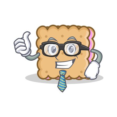 İşadamı bisküvi karikatür karakter stili