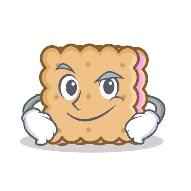 Smirking bisküvi karikatür karakter stili