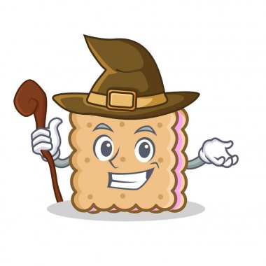 Cadı bisküvi karikatür karakter stili