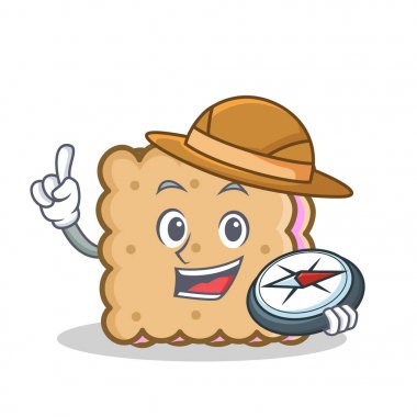 Explorer bisküvi karikatür karakter stili