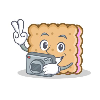 Fotoğraf bisküvi karikatür karakter stili