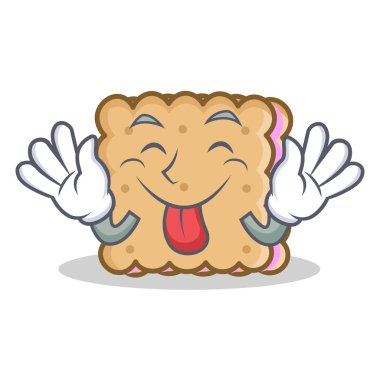 Bisküvi karakter karikatür tarzı dil