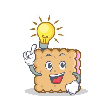 Bir fikir bisküvi karakter karikatür tarzı var