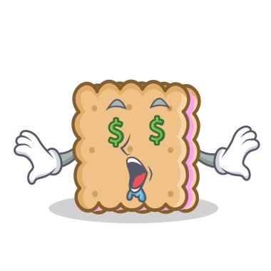 Para göz bisküvi karikatür karakter stili