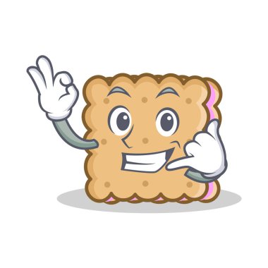 Arama bisküvi karakter karikatür tarzı