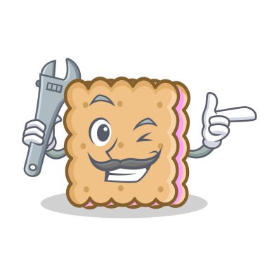 Mekanik bisküvi karikatür karakter stili