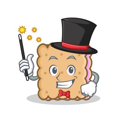 Sihirbaz bisküvi karikatür karakter stili