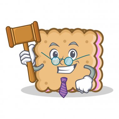 Yargıç bisküvi karakter karikatür tarzı