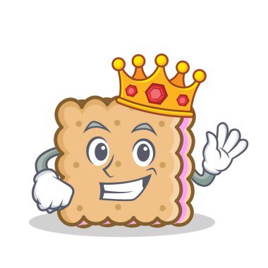 Kral bisküvi karikatür karakter stili