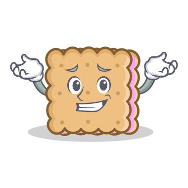 Sırıtan bisküvi karikatür karakter stili
