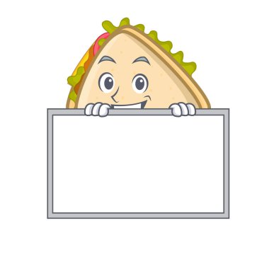 Yönetim Kurulu sandviç karakter karikatür tarzı ile sırıtarak